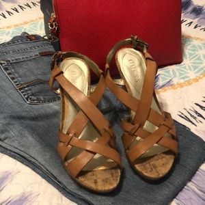 Guess - Nude Wedge with cork heel